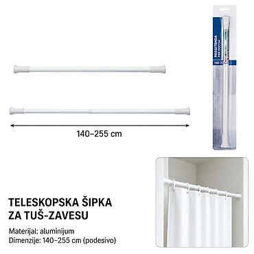 Aluminijumsko-plastična šipka za zavesu za tuš 5200324-A - Tip