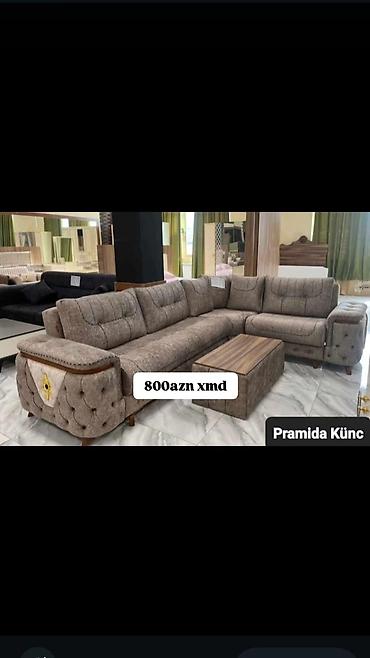 Divan və masa dəstləri: Pramida Künc divan dəsti - Künc L-formalı geniş divan - Rahat, yumşaq — 1