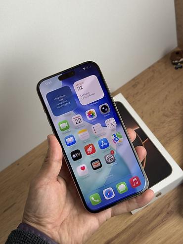 айфон не дорого: IPhone 16 Pro Max, Б/у, 256 ГБ, Desert Titanium, Защитное стекло, Чехол, Кабель, 94 % — 3