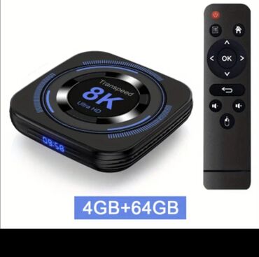 yaddas kart: Yeni Smart TV boks TV box 4 GB / 64 GB, Android, Ünvandan götürmə, Pulsuz çatdırılma, Ödənişli çatdırılma