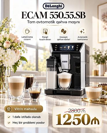 Qəhvə maşını Delonghi, Avtomat, Süd qabı ilə, İşlənmiş