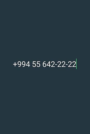 Satılır: mobil nömrə **055 642-22-22** Yadda qalan və prestijli rəqəm