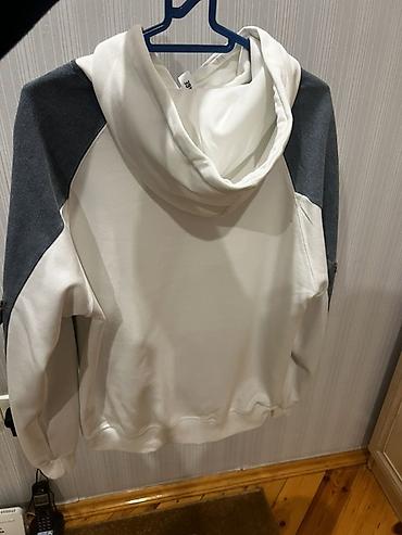 3xl: Unisex kapüşonlu svitşot teze kımı 15 m - Rəng: ağ gövdə — 2