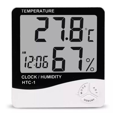 su termometri: Otaq termometri HTC-1 Termometr və nəmişlik ölçən Evlerde ofislerde
