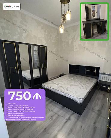 Modern yataq otağı dəsti – qara rəngdə, qızılı detallarla. Tərkibi və lalafo.az -da Modern yataq otağı dəsti – qara rəngdə, qızılı detallarla. Tərkibi və