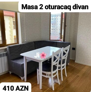 metbex ucun asma tavanlar: Mətbəx üçün, Açılmayan, Dördbucaq masa, 2 stul