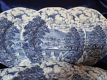 Kuhinjski setovi: Tanjiri Bridge Scenes engleski iz 70ih.god. Engleski tanjiri — 7