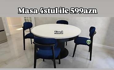 karta: Mətbəx üçün, Yeni, Açılmayan, Yumru masa, 4 stul — 1