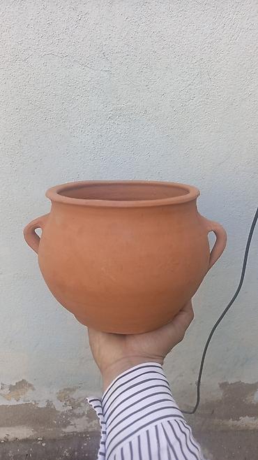 saxsı: Qazan, rəng - Qəhvəyi, Keramika — 2