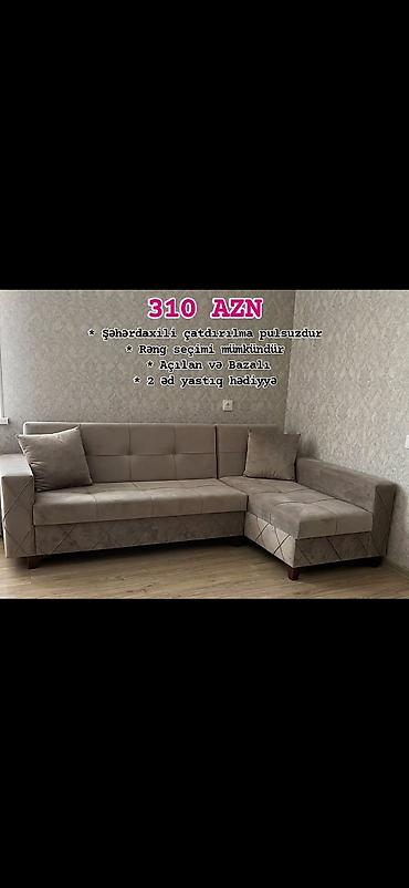matbax mebeli: Künc divan – açılan və bazalı model - Ölçü: L şəklində künc divan — 1
