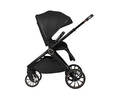 lakovi za decu: KIKKA BOO Kolica TIFFANY black set 2u1 sa tvrdom korpom SKU: KKB2 — 4