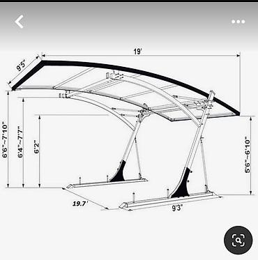 Сварка: Металлический каркас для навеса, обеспечивающий прочную основу для — 19