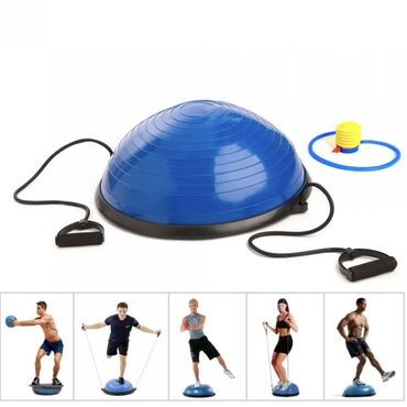 стимулятор мышц: Балансировочная платформа Полусфера Босу для гимнастики OSPORT -