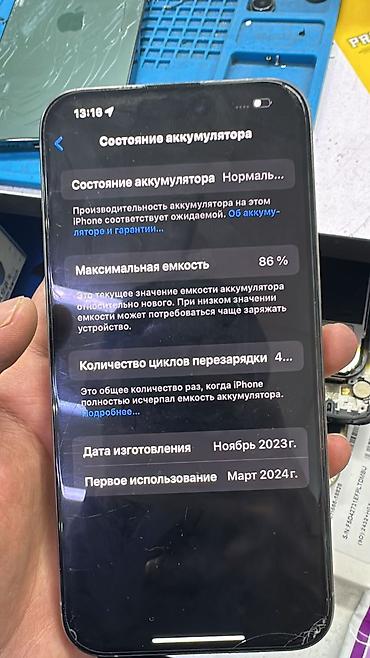 Apple iPhone: IPhone 15 Pro Max, Б/у, 512 ГБ, Серебристый, Зарядное устройство, Защитное стекло, Чехол, 86 % — 10