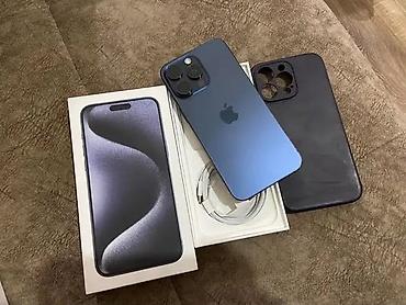 iphone mağaza: IPhone 15 Pro, 256 GB, Blue Titanium, Face ID, Sənədlərlə, Barmaq izi — 1