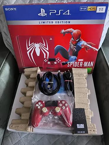 PS4 (Sony Playstation 4): Sony Playstation Slim poslednje generacije CUH-2216**Spider Man — 6