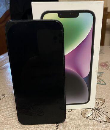 Apple iPhone: IPhone 14, 128 GB, Midnight, Zəmanət, Face ID