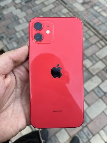 iphone 11 ekranı: IPhone 12, 64 GB, Qırmızı, Barmaq izi, Simsiz şarj, Face ID