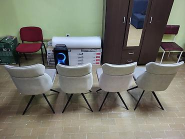 Set od 4 tapacirane trpezarijske stolice – siva/bez kombinacija - na lalafo.rs — 3 Set od 4 tapacirane trpezarijske stolice – siva/bez kombinacija - — 3