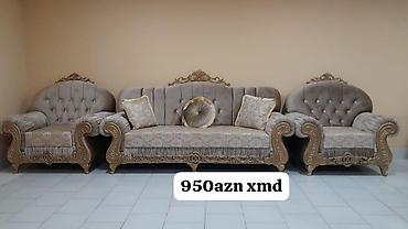 divan kravat: Klassik üslubda 3 parçalı dəst: 3 nəfərlik divan + 2 ədəd kreslo. - — 1
