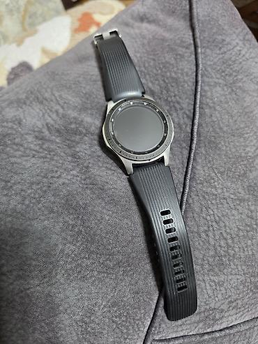 Smart saatlar: Samsung Galaxy Watch (paslanmayan polad gövdə, qara silikon kəmər) - — 1