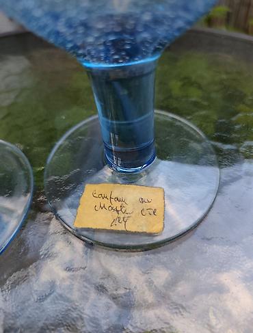 barokna ogledala: PREDIVAN KOMPLET ČAŠA OD PLAVOG STAKLA set od 6kom. Crate & Barrel — 5
