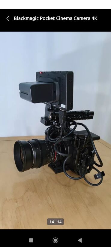 video camera: Blackmagic Pocket Cinema Camera 4K - Full Set • Kameranı tərifləməyə