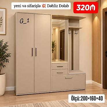 Dəhliz üçün sifarişlə hazırlanan funksional dolab komplekti. Modeldə lalafo.az -da Dəhliz üçün sifarişlə hazırlanan funksional dolab komplekti. Modeldə