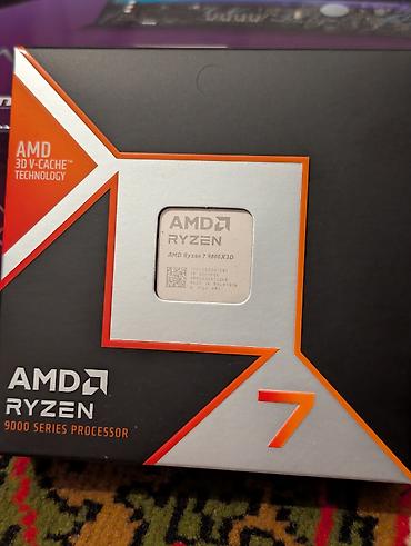 Другие комплектующие: Məhsul: AMD Ryzen 7 9800X3D prosessor + ASRock X870E NOVA WIFI ana — 2