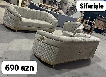 klasik divan: Sifarişlə hazırlanacaq dəst: klassik üslubda yumşaq mebel komplekti — 1
