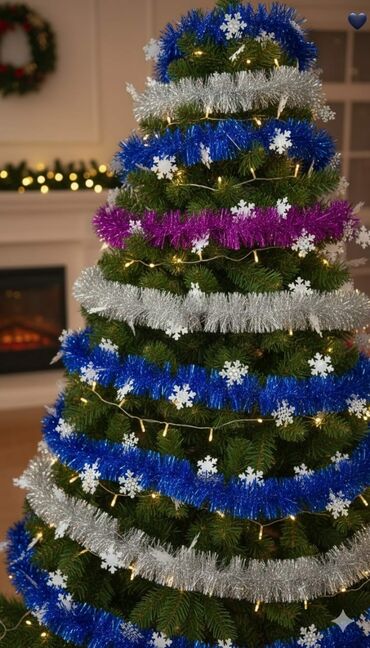 Yeni il ağacları: LED işıqlı Yeni il ağacı – payetli bəzəklərlə - Realistik iynəyarpaq — 46