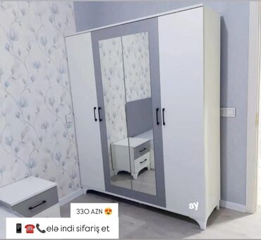 Yataq otağı dəstləri: Açılan, 4 qapılı Düz dolab, Şifonyer