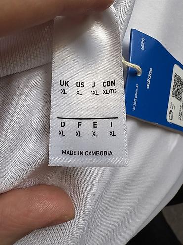 reebok 42: Мужская футболка, 2XL, 3XL, Adidas, Новый, цвет - Белый, Самовывоз — 3