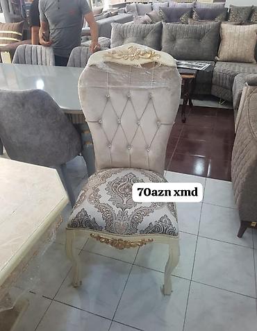 Stullar: Klassik üslubda yemək otağı stulu - Arxa hissə: kapitone tikişli — 1