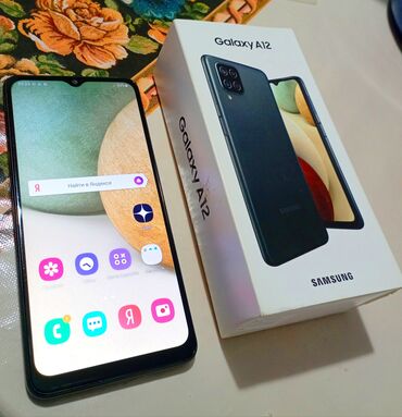 x принтер: Samsung Galaxy A12, 8 ГБ, цвет - Черный