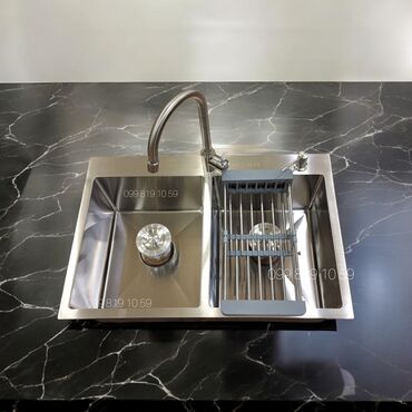 Vannalar: Yeni Kvadrat Mətbəx çanağı, Şkafsız, Paslanmaz polad, Pulsuz çatdırılma