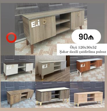 Asılqanlar: *TV stend / TV altı 90 AZN 💥* ✔️Ölçü en120 x dər30 x hün 52 ✔️ Rəng