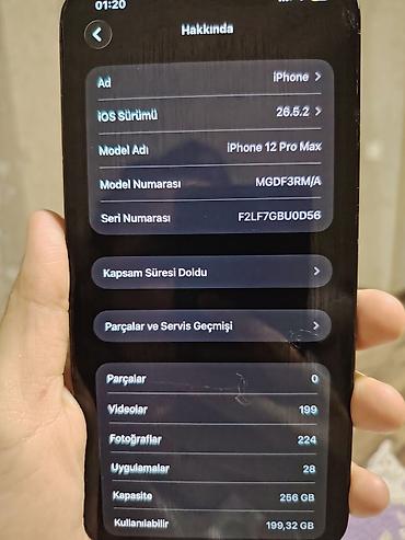 iphone 12 pro max sekilleri: IPhone 12 Pro Max, 256 GB, Mavi, Qırıq — 3