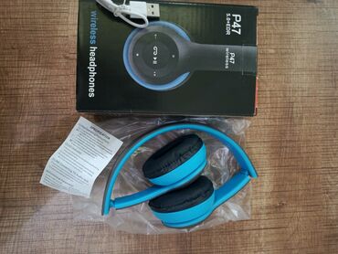 ucuz soyducular: Simsiz (Bluetooth) Qulaqcıqlar, rəng - Göy