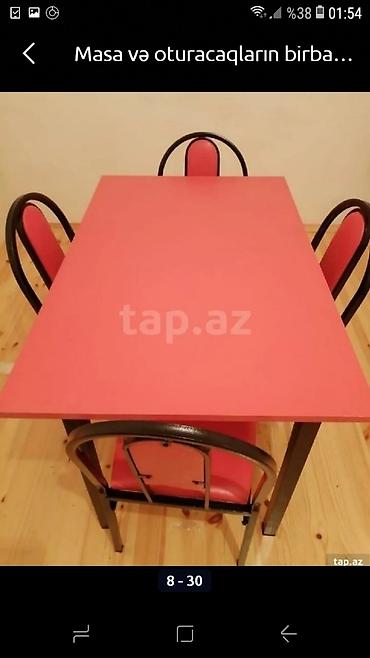 Masa və oturacaq dəstləri: Qonaq otağı üçün, Yeni, Açılmayan, Dördbucaq masa, 6 stul -da lalafo.az — 6 Masa və oturacaq dəstləri: Qonaq otağı üçün, Yeni, Açılmayan, Dördbucaq masa, 6 stul — 6