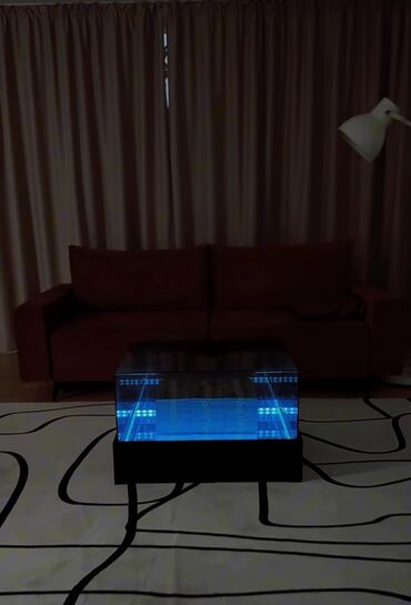 Sifarişlə jurnal masaları: Kvadrat masa, Açılmayan, Təkərsiz, Şüşə — 14