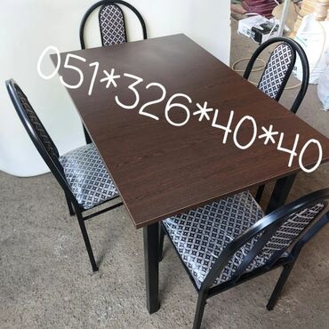 Masa və oturacaq dəstləri: Mətbəx üçün, Yeni, Açılan, Dördbucaq masa, 4 stul — 2