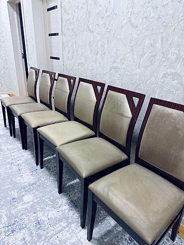 stul (koja): Qonaq otağı üçün, İşlənmiş, Qatlanmayan, rəng - Bej Stul — 1