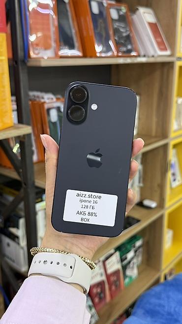 Мобильные телефоны и аксессуары: Apple iPhone 16, 128 ГБ, черный - Память: 128 ГБ - Емкость — 2