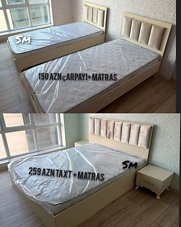 Çarpayılar: Taxt və çarpayı dəstləri - Seçim 1: Çarpayı + matras – 150 AZN • — 1