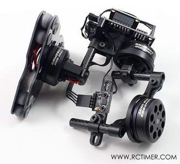 квадрокоптер с поворотной камерой: 3х-осевой подвес стабилизации камеры RCTimer Для квадрокоптера вес