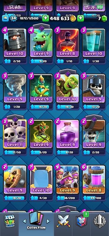 Nintendo Switch: Clash Royale hesabı - Kral səviyyəsi: 34 - Kasa: 448 633 qızıl, 7 daş — 6