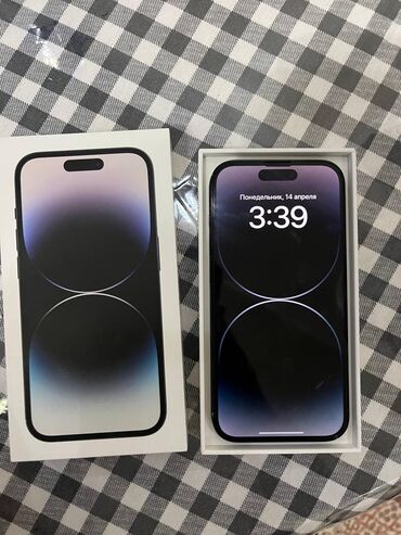 где купить самый дешевый айфон: IPhone 14 Pro, Новый, 256 ГБ, Black Titanium, Защитное стекло, Чехол, Коробка, 89 %