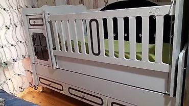 mothercare beşik: Oğlan və qız üçün, İşlənmiş, Dördbucaq, Beşik, Matras ilə, Yellənmə mexanizmsiz — 2
