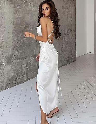 Haljine: 🔥Elegantna prelepa satenska midi haljina sa bretelama po ceni od — 9